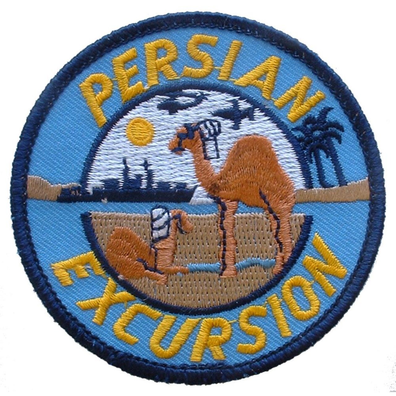 Persian Excursion Patch Brown &#x26; Blue 3&#x22;